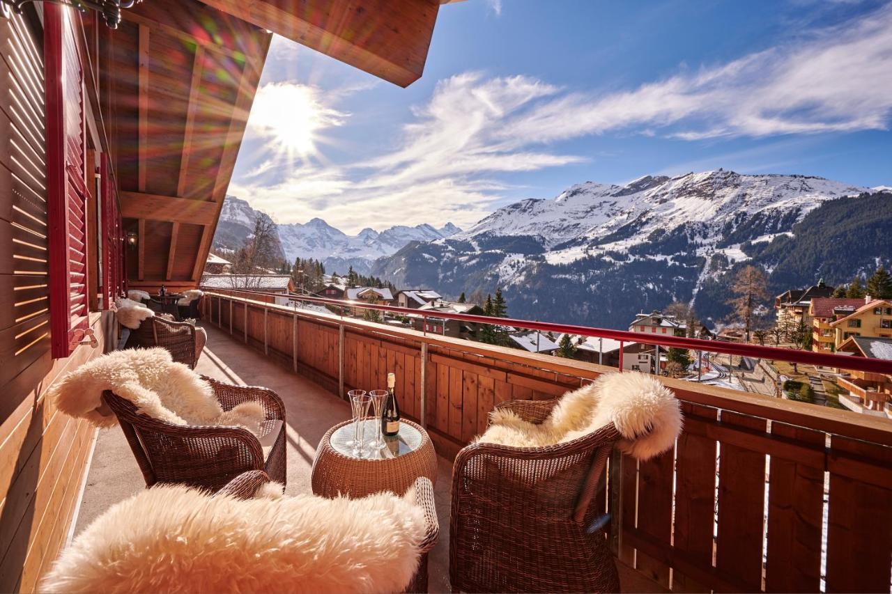 Chalet Baergsunna Penthouse Wengen Bagian luar foto