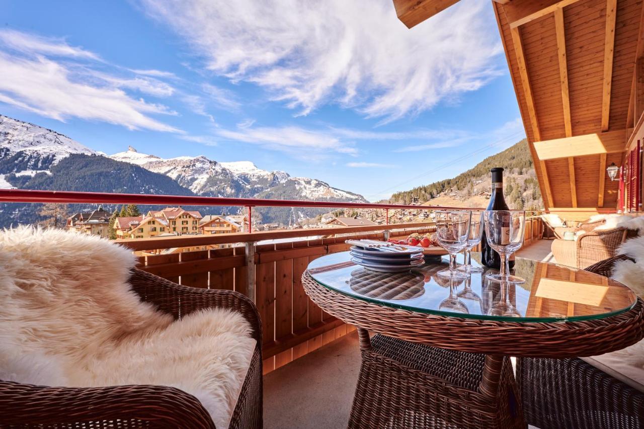 Chalet Baergsunna Penthouse Wengen Bagian luar foto