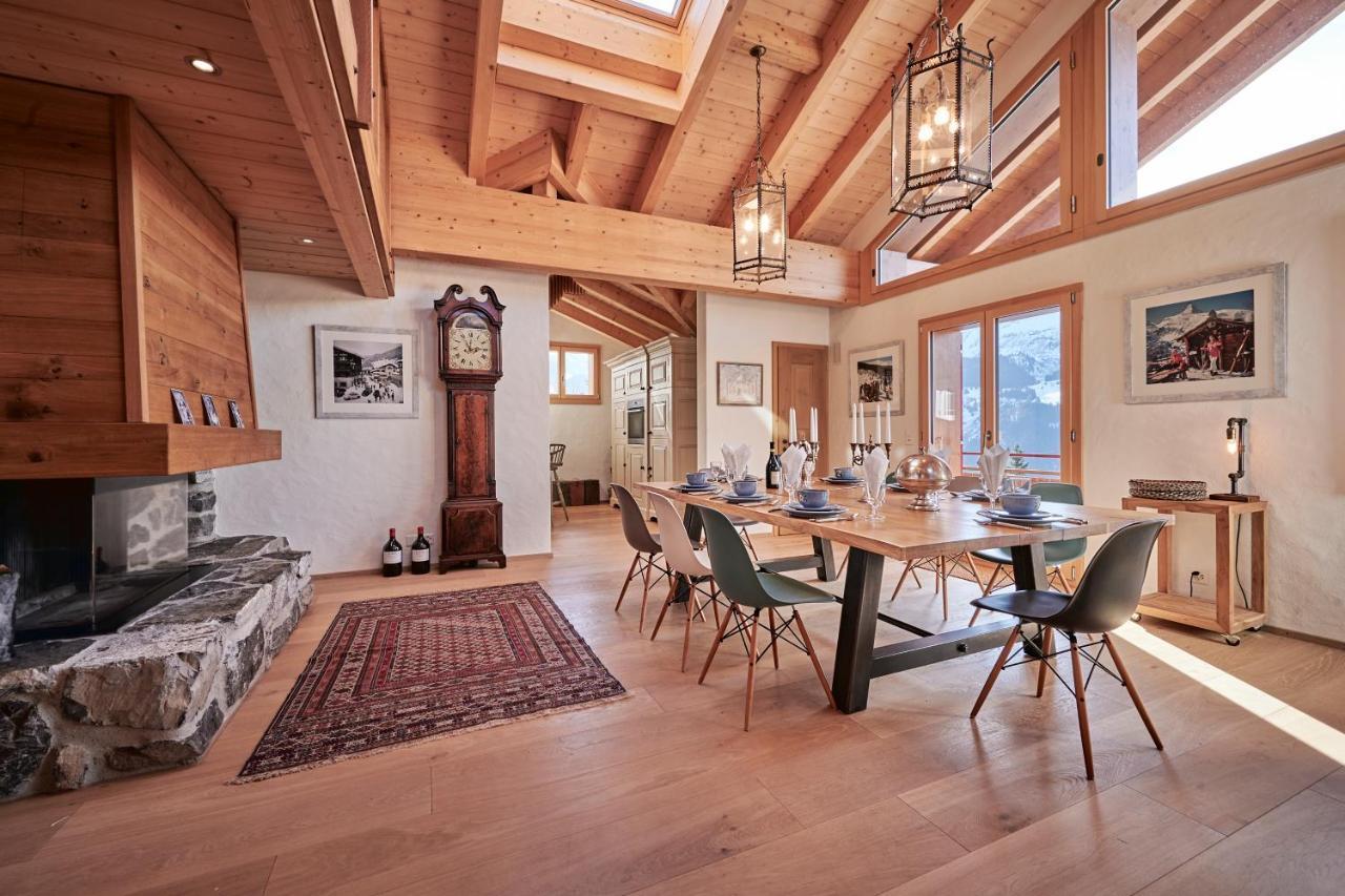 Chalet Baergsunna Penthouse Wengen Bagian luar foto